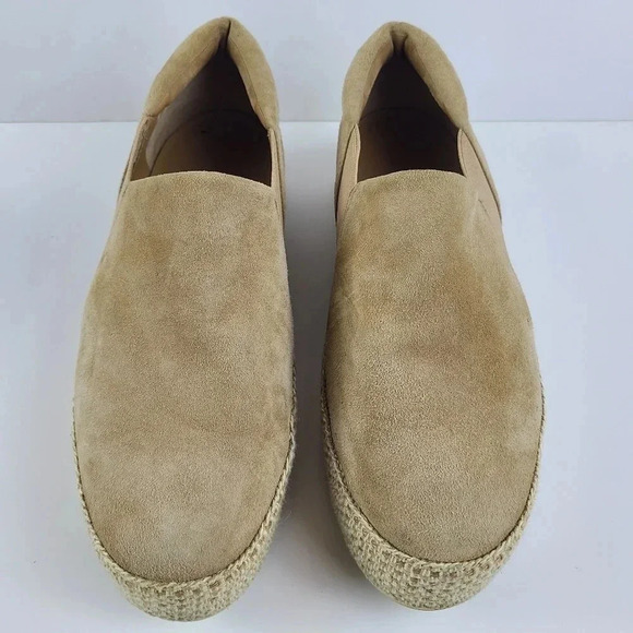 Vince Tan suede Saxon espadrilles Size 8 Comfort Casual Girls Day Adveture - Picture 1 of 11